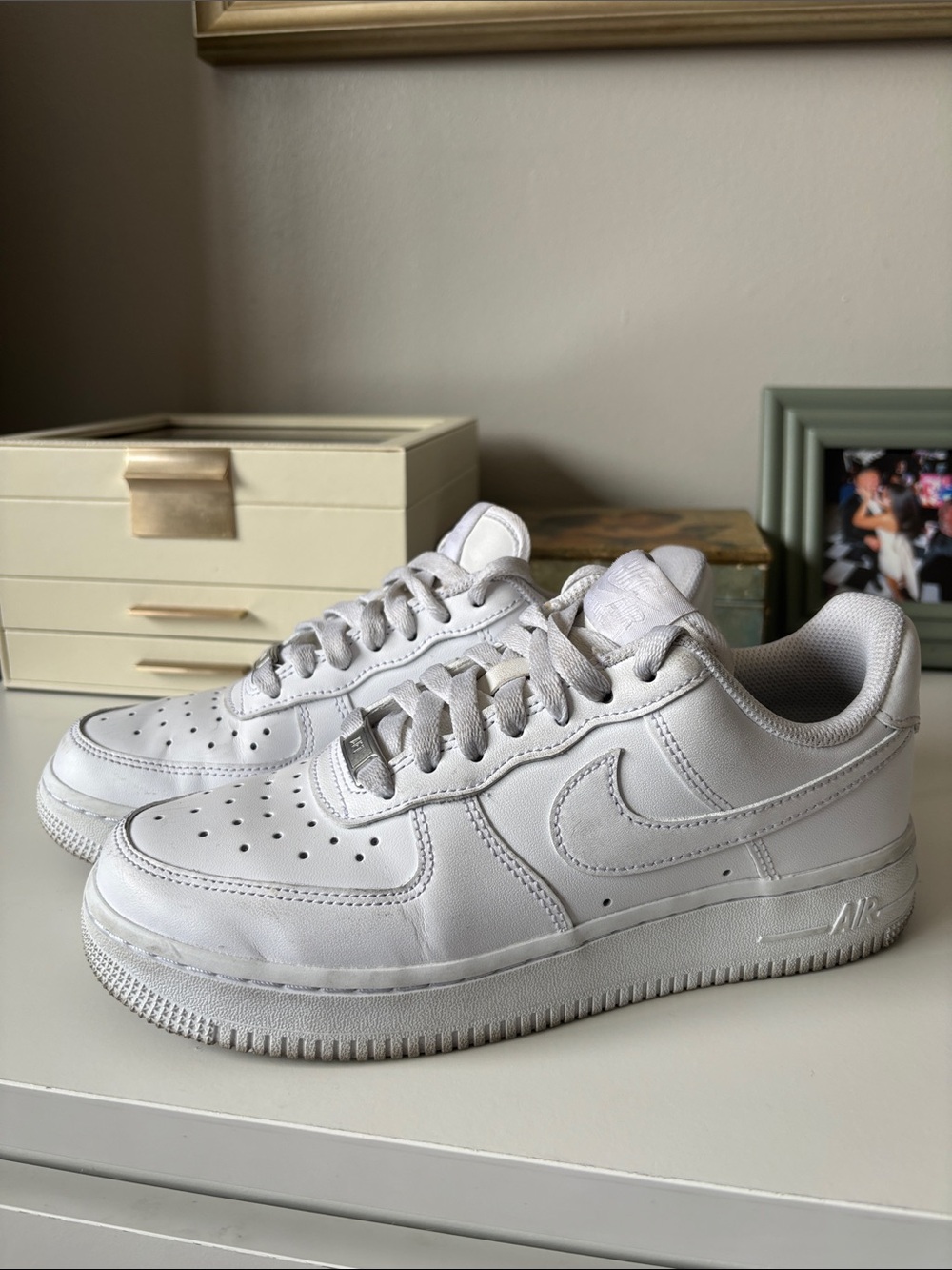 Nike Air Force 1 Low White Leather Sneakers